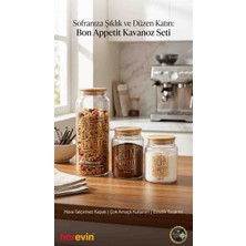 Herevin Bob Apettit  3 Lü Cam Saklama Kabı