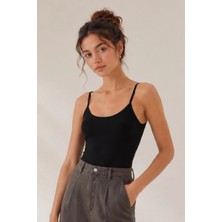 Loule Kadın Modal & Pamuklu Ince Askılı Esnek Basic Body Atlet