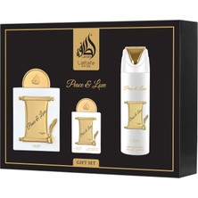 Lattafa Pride Peace & Love Gift Set Edp 100 ml + Edp 20 ml + Body Spray 200 ml Unisex Parfüm Hediye Seti