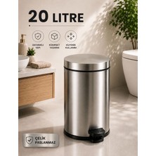 Organix Home 20 Litre Çelik Çöp Kova iç Kovalı