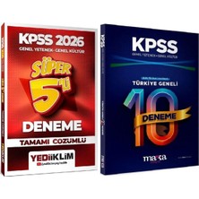 Yediiklim Yayınları Yediiklim & Marka 2026 Kpss Genel Yetenek Genel Kültür Süper 5+10 Deneme 2 Li Set