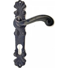 Pileli Store Pilelistore Antika Tarz Dekoratif Pirinç Okyanus Banyo Kapı Kolu - 230X46 Mm, Oksit
