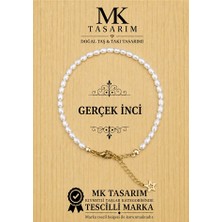 MK Tasarım Gerçek Inci Bileklik MK.7000.841- Rahatlık-Dinginlik-Enerji- Stres Bilekliği