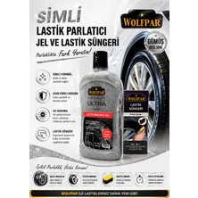 Wolfpar Simli Lastik Parlatıcı Jel ve Lastik Süngeri (Gümüş Seri)