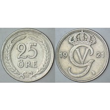 Banknoting Isveç 25 Öre 1921.