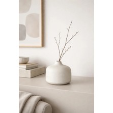 Otaera Yalın Mini Dekoratif Vazo | Modern & Minimal Dekoratif Obje, Taş Dokulu Minimal Iskandinav Stil Vazo