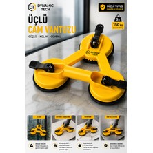 Dynamic Tech Üçlü Vakumlu Vantuz Cam Seramik Granit Mermer Fayans Taşıma Aparatı Cam Vantuzu
