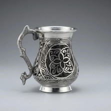 Aura Copper Geleneksel El Dövmesi Kalın Bakır Ayran Kupası - Premium Kalite Bakır Su ve Limonata Bardak Kupa 1 Adet