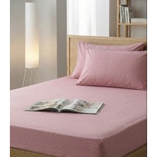 Ladybella Lastikli Yatak Çarşafı Lastikli Penye Çarşaf + 2 Yastık Kılıfı