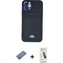 Pileli Store Pilelistore™ iPhone 12 Kılıf Vadi Çizgi Prime - Şeffaf Pasifik Cam Ekran Koruyucu + Shine Kamera Lens Koruma Cam - Pe