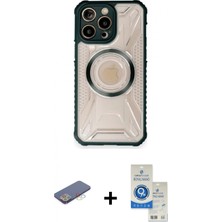Pileli Store Pilelistore™ iPhone 12 Pro Max Kılıf Kutup Modern - Şeffaf Royal Nano Ekran Koruyucu + Renkli Kamera Lens Koruma Cam - Mı