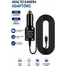 Sonreir Araç İçi Kamera Type-C Güç Adaptörü 12V 24V Giriş 5V 2A Çıkış Çakmaklık Adaptörü