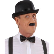 Magicool Charlie Chaplin Stil Yetişkin Şapkası – Siyah Melon Parti Şapkası
