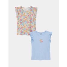 LC Waikiki Yeni Sezon Lcw Kids Beyaz Baskılı Erkek Çocuk Tişört Takım