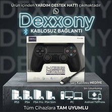 Dexxony TP-4 Professionel PS4 Kablosuz Bluetooth Gamepad – PC & Steam Uyumlu Oyun Kolu, Titreşimli Controller (Videolu Ürün)