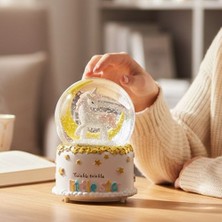 Keyfim Shop Unicorn Dönen Büyük Boy Püskürmeli Işıklı Müzikli Kar Küresi
