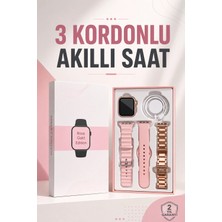 Zenvia Akıllı Saat Amoled Ekran 3 Kordonlu Aksesuar Hediyeli Sesli Görüşme