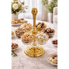 Raşha Collection 6 Gözlü Gold Desenli Şık Sunumluk