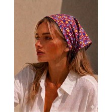 Eylülce Butik Kadın Bandana %100 Pamuk Yakmaz-Terletmez-Kaymaz Yazlık Bandana Fular