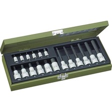Proxxon Endüstriyel Proxxon 23100 18 Parçalı Allen Lokma Takımı 1/4'' ve 1/2''