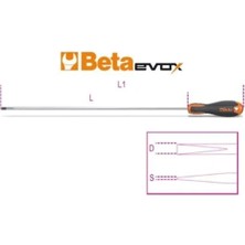 Beta 1204EL Uzun Düz Tornavida 1,2X6,5X400
