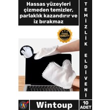 Wintoup #temizlik Mikrofiber Pratik Toz Emici Tekstil Etkili Ev Ofis Araç Temizlik Toz Alma Eldiveni 10 Adet