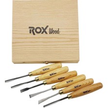 Rox Wood Ahşap Oyma Iskarpela Seti 6 Parça Ahşap Kutulu