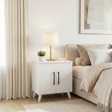 Enda Home Collection Lumen 2 Kapaklı Raflı Klasik Komodin