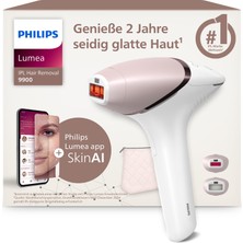 Philips Lumea Ipl 9900 Serisi - 2 Yıla Kadar Ipeksi Pürüzsüzlükte Bir Cilt¹ Için Ipl Epilasyon Cihazları, Vücut ve Yüz Için 2 Aparatla, Kablosuz, Lazer Epilasyona Alternatif (BRI950/02)