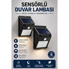 Epilons Solar Sensörlü Duvar Lambası Bahçe Lamba 20 LED Işık