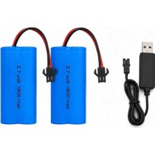 Orion 1 Adet Şarj Kablosu 2 Adet 3.7 Volt 1800 Mah Kumandalı Araba Pili 14500 Boyutunda (Aa Kalem Pil) Li-On Siyah Soketli Oyuncak Araba Pili