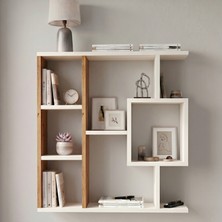 Enda Home Collection Yegane Çift Kullanımlı Duvar Rafı / Mini Kitaplık / Mutfak Rafı