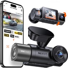 Vantrue N2X 2.7K+1080P Araç Içi Araç Kamerası, Starvıs 2 Çift Hdr Gece Görüşlü Araç Kamerası, 2,5K/60FPS Ön, Gps, 5ghz Wifi, Uygulama ve Ses Kontrolü, Gdpr Uyumlu, 7/24 Park Modu, G Sensör, Maks. 1tb