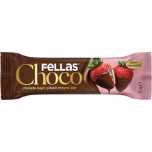 Fellas Çikolata Kaplı Meyve Bar - Çilekli 35G (5 Adet)