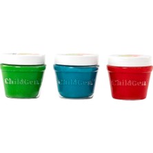 ChildGen Doğal Oyun Hamuru 3X125 gr (Mavi-Kırmızı-Yeşil)