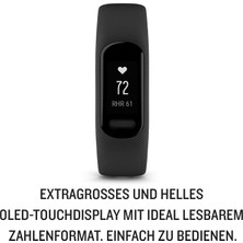 Garmin Vivosmart 5 Ekstra Geniş OLED Dokunmatik Ekrana,uyku Kalitesi Vekalp Atış Hızı Ölçümü Gibi Sağlık Işlevlerine Sahip Fitness Takipçisi. 7 Güne Kadar Pil Ömrü, Su Geçirmezlik Acil Durum Yardımı.