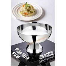 zenviaa Profesyonel 10 Cm Çapında Pilav Kalıbı - Helva Kalıbı 304 Paslanmaz Çelik 721650 zenv