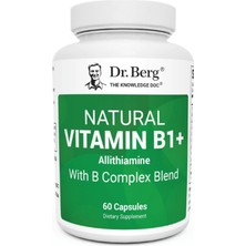 Dr. Berg  (Özelsporcugıdaların'dan !!) Natural Vitamin B1+ Allithiamine B Complex 60 Capsul.51.