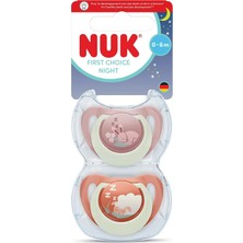Nuk Fc Night 2li GECEEMZIK,0-6AY,TURUNCU/PEMBE,KIZ (2 Adet)
