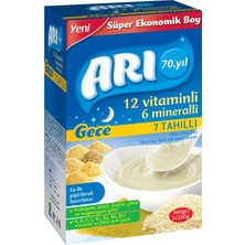 Arı Gece 12 Vitaminli 6 Mineralli 7 Tahıllı Sütlü Pirinç Unu 500 gr (4 Adet)