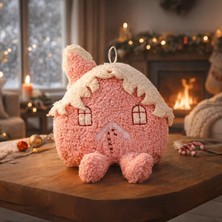 Matmel Soft Sevimli Ev Figürlü Yastık - Pembe - 19X22 cm