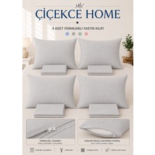 ÇİÇEKCE HOME Çiçekce Home Yastık Kılıfı 4 Adet Fermuarlı 50X70
