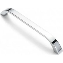 Larskas Göksu Krom Metal Mutfak Dolap Kulpları, Çekmece Kapak Kulbu, Mobilya Kulp (128 Mm, Adet, 1)