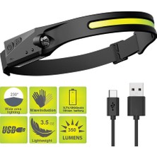 Magicool PS-001 5 Aydınlatma Modlu Cob LED Sensörlü USB Şarj  Edilebilir Dahili Pilli Kafa Lambası