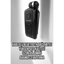 ENCO Mey Ithalat® Tüm Telefonlara Uyumlu Mikrofonlu Titreşimli Makaralı Bluetooth Kulakiçi Kulaklı
