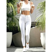 Layal My Beauty Kadın Süper Skinny Fit Esnek Likralı Yüksek Bel Denim Jean Kot Pantolon