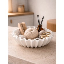 Lunera Accessories Dalga Desenli Dekoratif Kase – Modern 3D Baskı