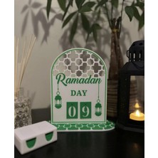 Lunera Accessories Ramazan Takvimi Masaüstü – Günlük Değiştirilebilir Beyaz Yeşil 3D Dekor