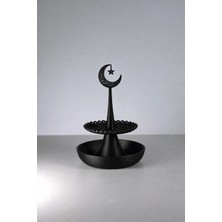 Lunera Accessories Ramazan Temalı Siyah Dekoratif Iftariyelik Sunumluk – Hilal Yıldız Tasarımlı 3D Baskı