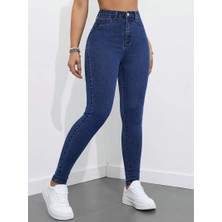 Layal My Beauty Kadın Süper Skinny Fit Esnek Likralı Yüksek Bel Denim Jean Kot Pantolon